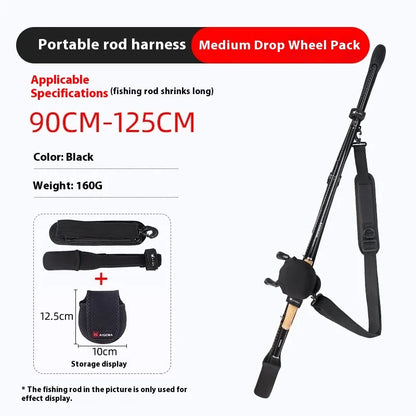 Lightweight Portable Fishing Rod Bag – Protective Cover with Bundling Strap for Lure Rods, Travel & Bicycle Fishing