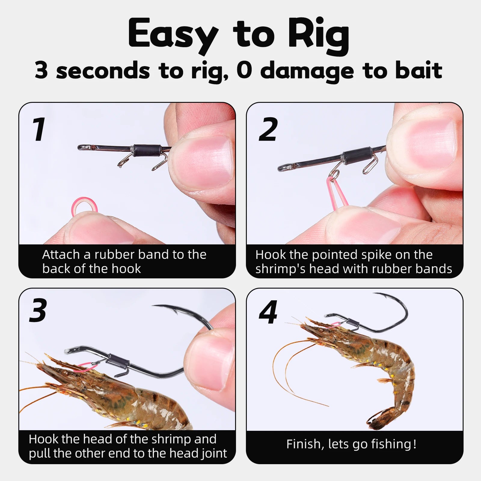cat goes fishing huge hook 10Pcs Ultimate Live Shrimp Hook – Keep Your Bait Alive for Massive Cat – Fishcampvietnam