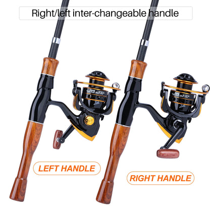 Telescopic Fishing Rod & Reel Combo – 1.6m Fiberglass Travel Rod with 3000 Spinning Reel, 13BB, 5.2:1 Gear Ratio & Fishing Line