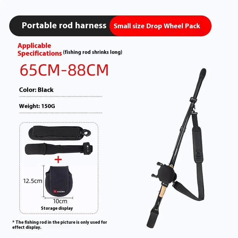 Lightweight Portable Fishing Rod Bag – Protective Cover with Bundling Strap for Lure Rods, Travel & Bicycle Fishing