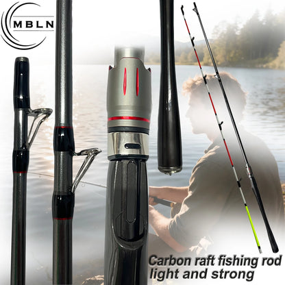 🎣 Ultra-Light Carbon Baitcasting Raft Rod – Long-Distance Shore Casting Power & Precision