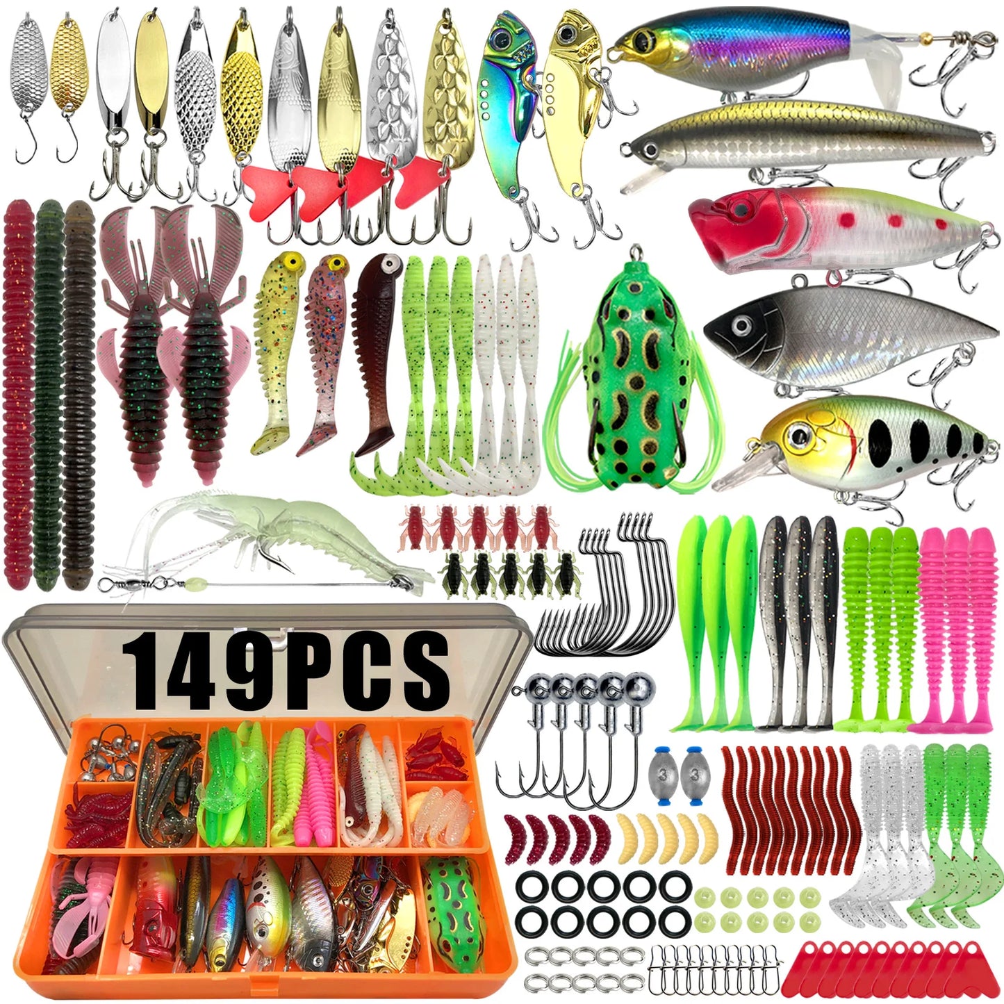 Best Multi-Lure Fishing Kit – Complete 86/88/136/149/366pcs Tackle Box for Bass, Pike & Trout