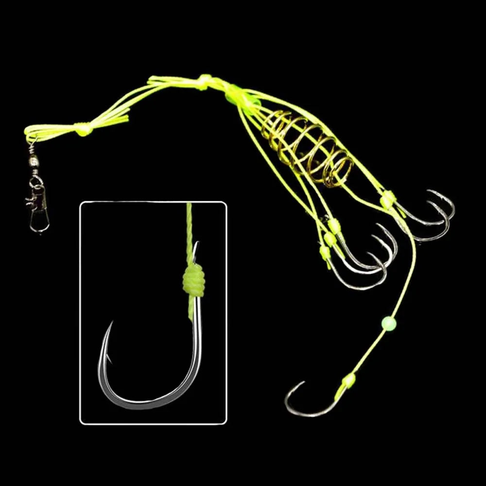 High-Performance Explosion Fishing Hook Set (4PCS) - High Carbon Steel, Anti-Hanging Design, Multiple Sizes