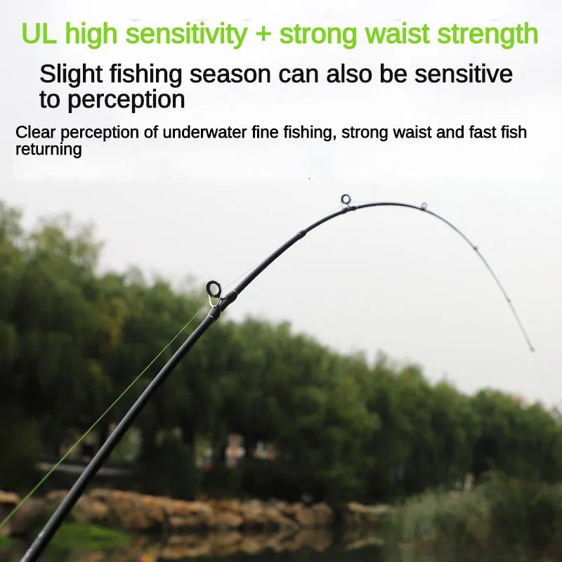 clear fishing pole Ultra-Light Carbon Fiber Trout Rod UL