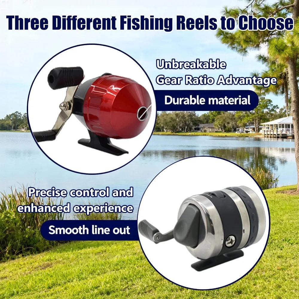 🎣 Portable Slingshot Fishing Rod with Reel – Compact Catapult Casting Rod for Bass, Trout & Catfish (Saltwater & Freshwater)