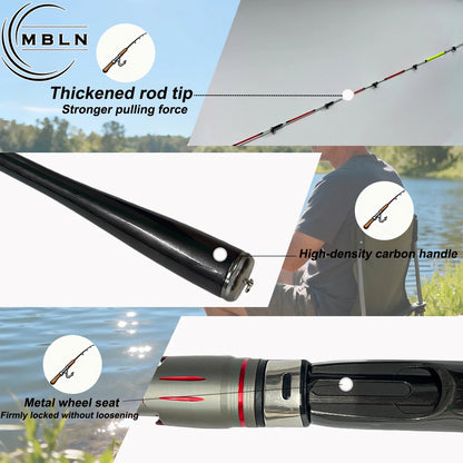 🎣 Ultra-Light Carbon Baitcasting Raft Rod – Long-Distance Shore Casting Power & Precision