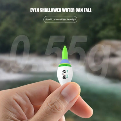 🎣 Smart LED Rock Fishing Float - Ultra-Sensitive Green Light for Night Fishing, Crucian Carp, Ice Fishing, and Shallow Water! 🐟