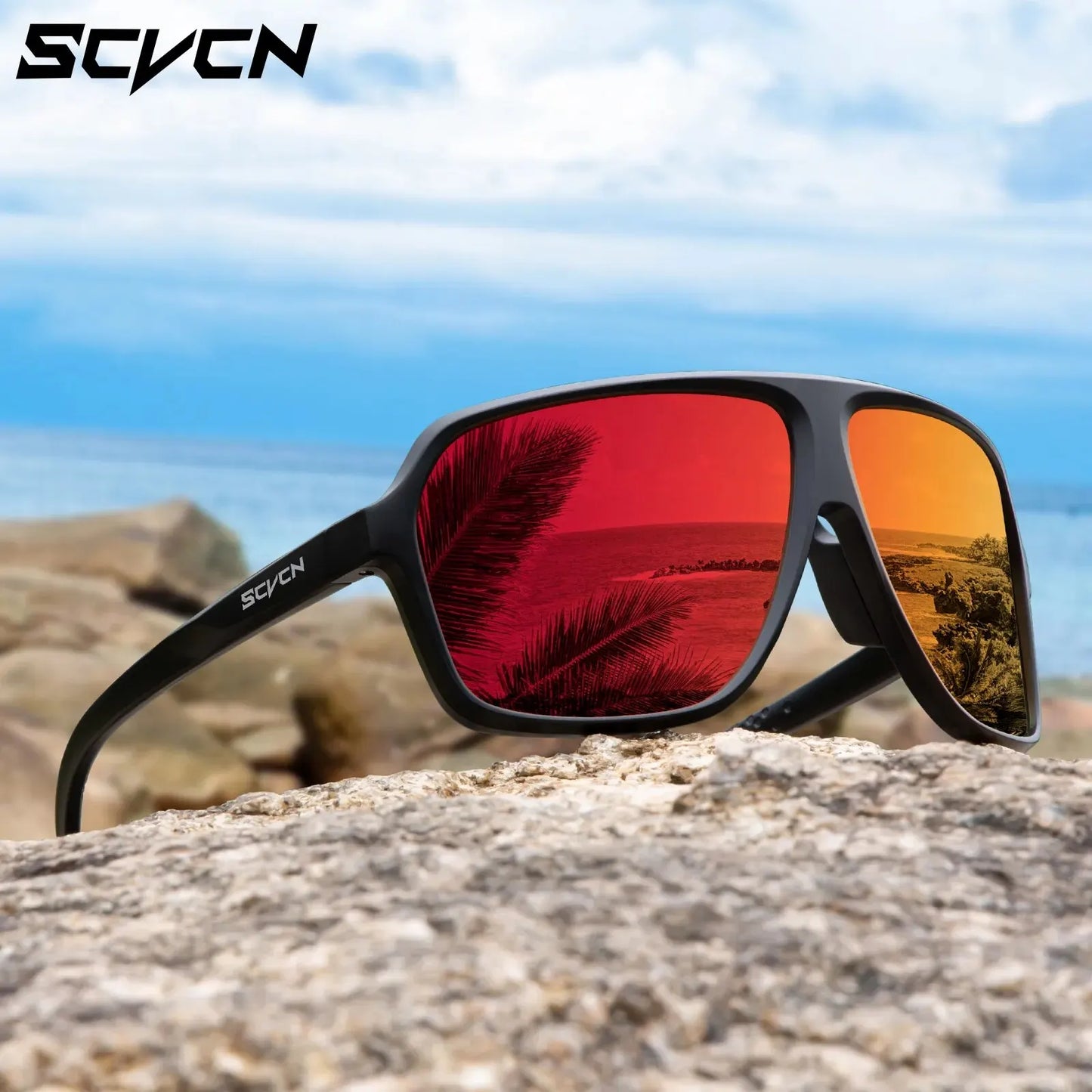 🕶️ SCVCN Fishing Sunglasses Square Polarized UV400 Fishing Glasses For Men Women