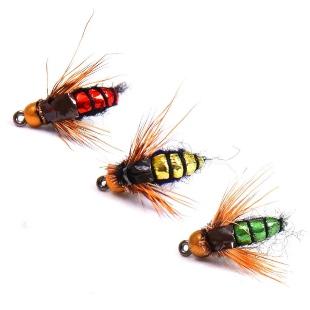 🐟 Ultimate Brass Bead Head Nymph Fly Fishing Lures - Fast Sinking Trout Bait (5/10pcs) 🎣