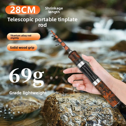 Telescopic Carbon Fiber Fishing Rod 1.5–1.8m | Portable Ultralight Spinning & Casting Pole 🎣