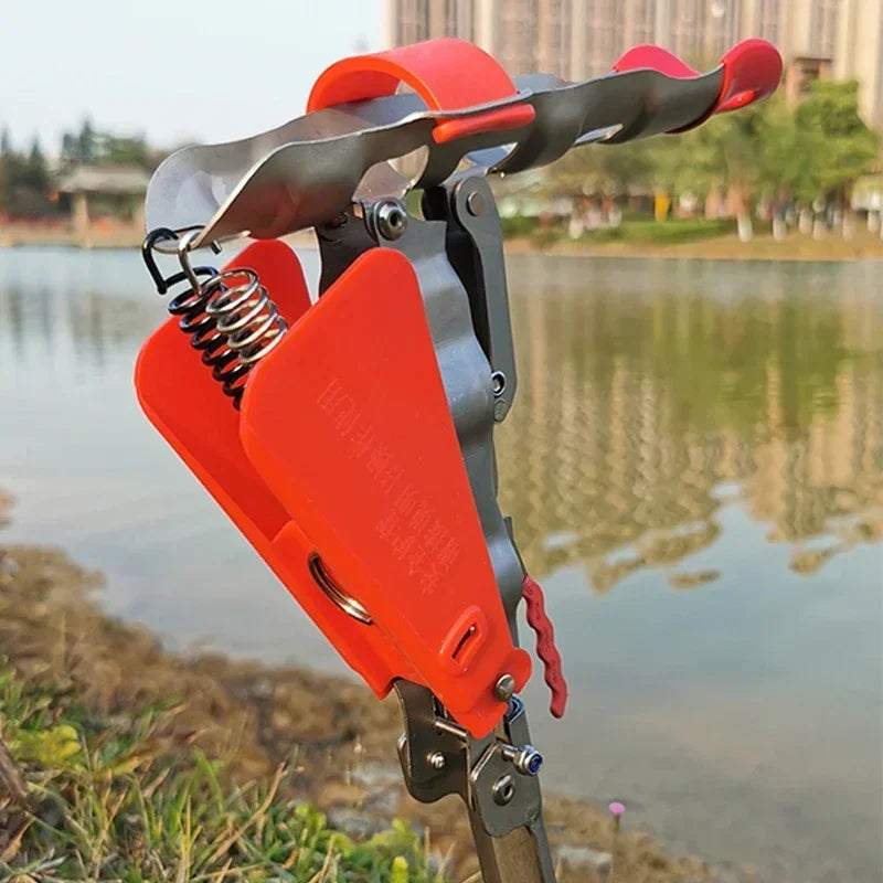 spring action fishing rod holder Spring-Loaded Automatic Fishing Rod Holder – Stainless Steel, High-Sen – Fishcampvietnam