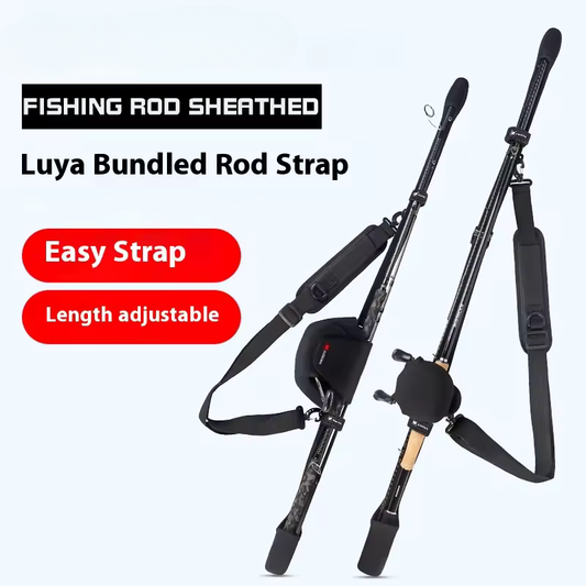 Lightweight Portable Fishing Rod Bag – Protective Cover with Bundling Strap for Lure Rods, Travel & Bicycle Fishing
