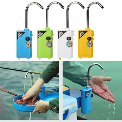 Portable 3-in-1 Mini Oxygen Pump with USB Charging & LED Lighting for Outdoor Fishing 🎣💡